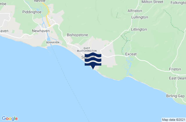 Seaford Bay Beach, United Kingdomの潮見表地図
