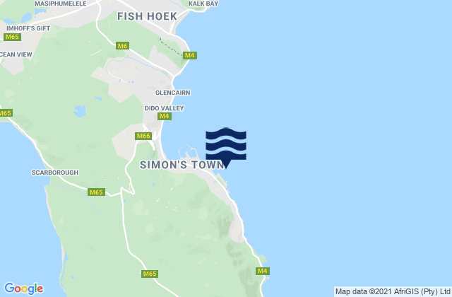 Seaforth Beach, South Africaの潮見表地図