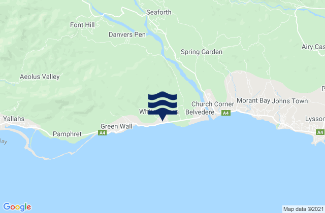 Seaforth, Jamaicaの潮見表地図
