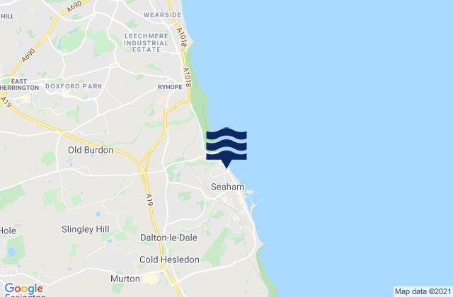 Seaham, United Kingdomの潮見表地図