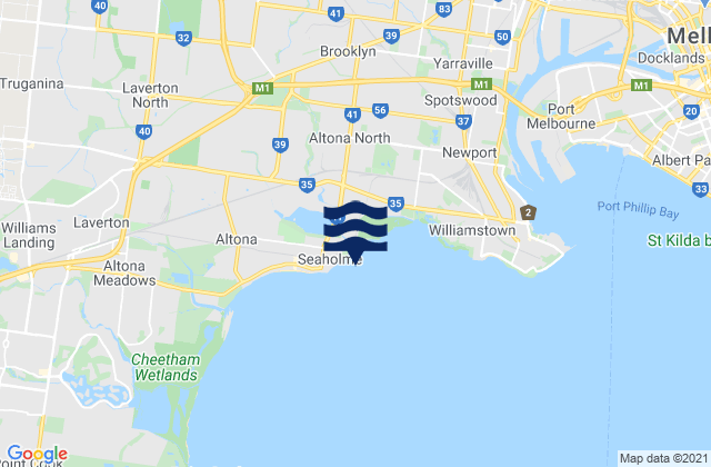Seaholme, Australiaの潮見表地図
