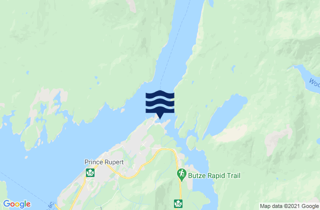 Seal Cove, Canadaの潮見表地図