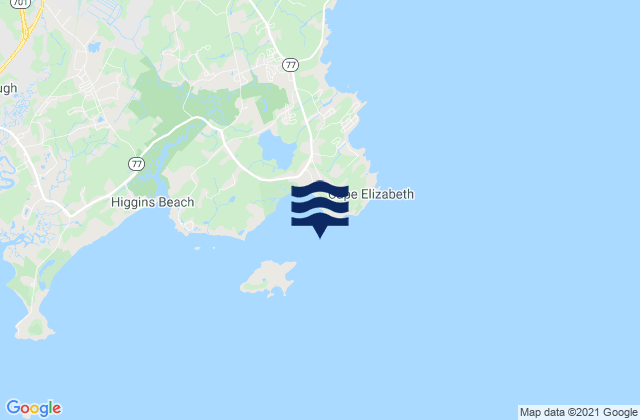 Seal Cove Cape Elizabeth, United Statesの潮見表地図