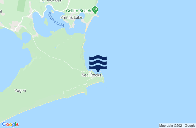 Seal Rocks Bay, Australiaの潮見表地図