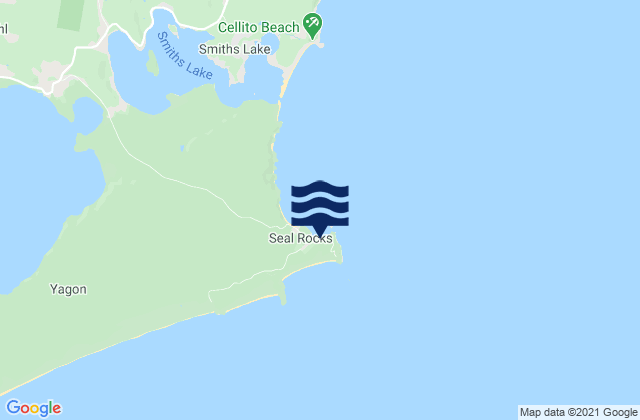Seal Rocks, Australiaの潮見表地図