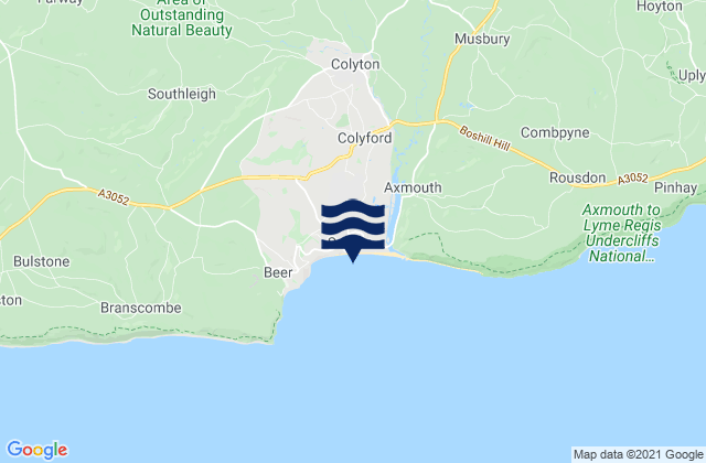 Seaton Beach, United Kingdomの潮見表地図