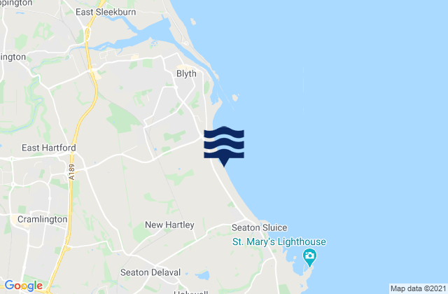 Seaton To Blyth, United Kingdomの潮見表地図