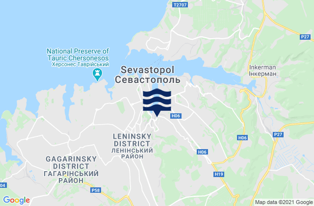 Sebastopol City, Ukraineの潮見表地図