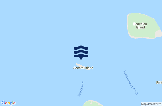 Secam Island (N. Balabc Str), Malaysiaの潮見表地図