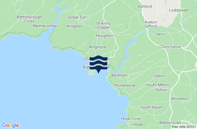 Sedgewell Cove Beach, United Kingdomの潮見表地図