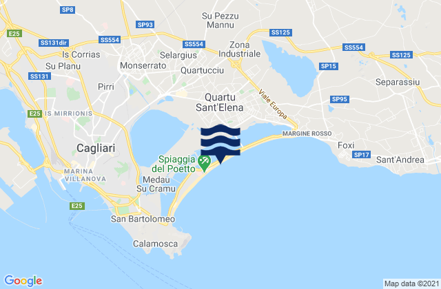 Selargius, Italyの潮見表地図