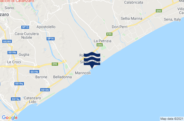 Sellia, Italyの潮見表地図