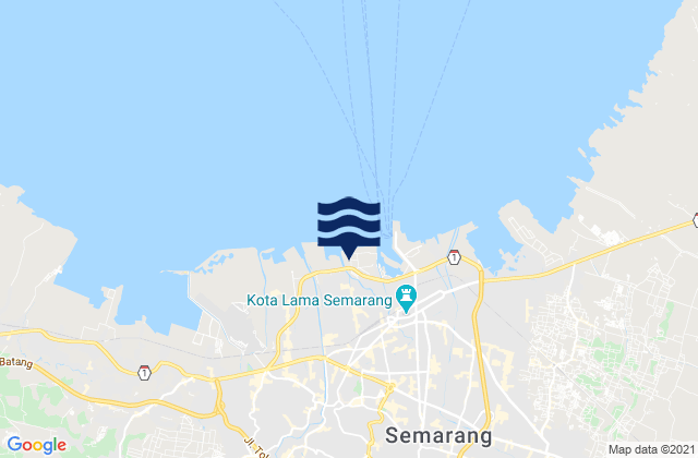 Semarang, Indonesiaの潮見表地図