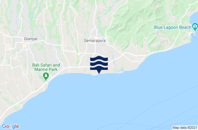 Semarapura, Indonesiaの潮見表地図