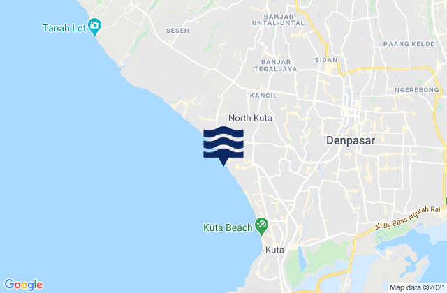 Seminyak, Indonesiaの潮見表地図