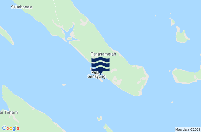 Senayang, Indonesiaの潮見表地図