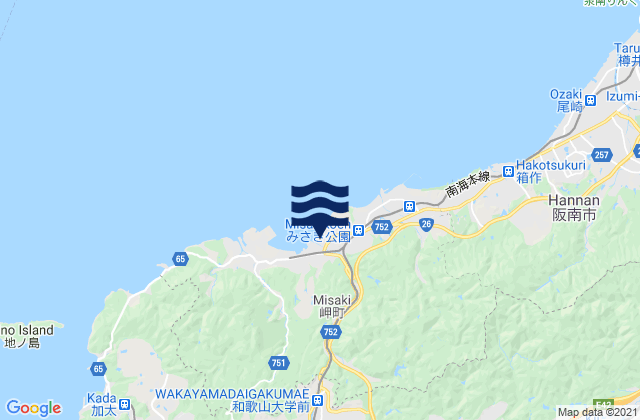 Sennan-gun, Japanの潮見表地図