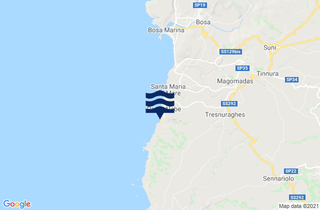 Sennariolo, Italyの潮見表地図