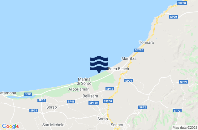 Sennori, Italyの潮見表地図