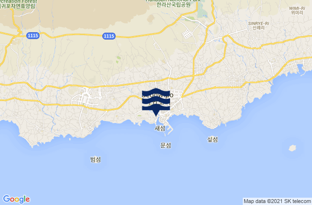 Seogwipo, South Koreaの潮見表地図