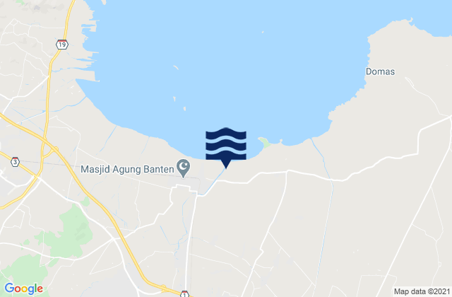 Serang, Indonesiaの潮見表地図