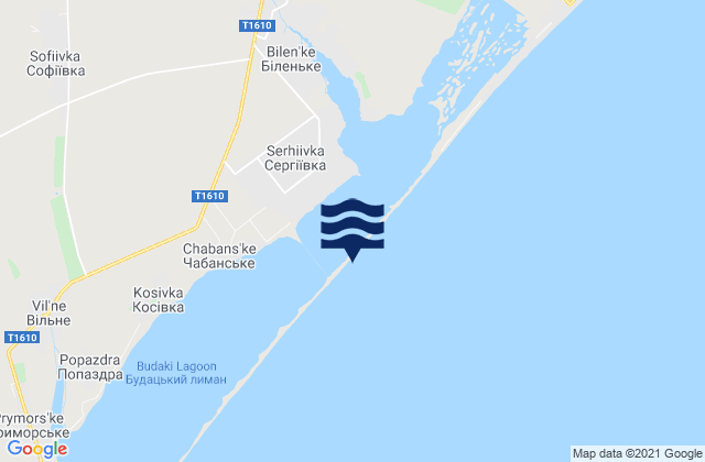 Serhiyivka, Ukraineの潮見表地図