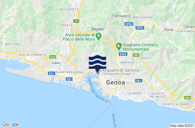 Serra Riccò, Italyの潮見表地図