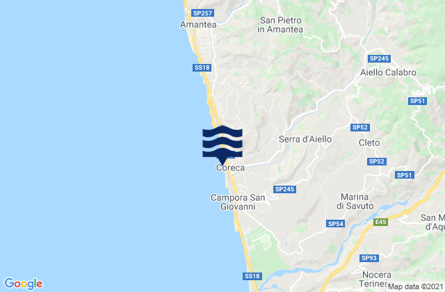Serra d'Aiello, Italyの潮見表地図