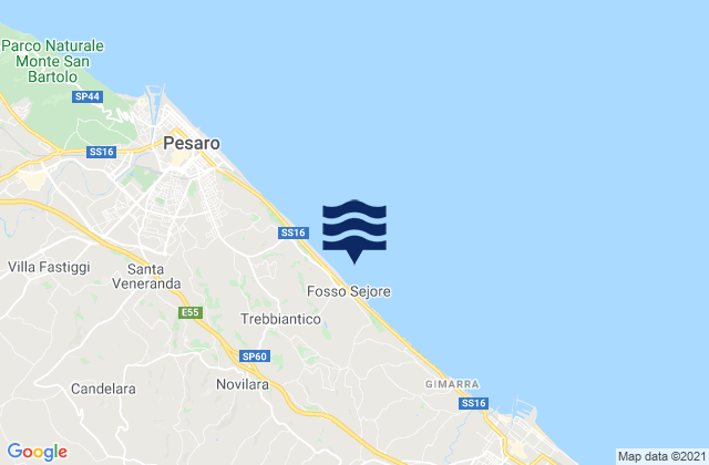 Serrungarina, Italyの潮見表地図