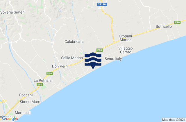Sersale, Italyの潮見表地図