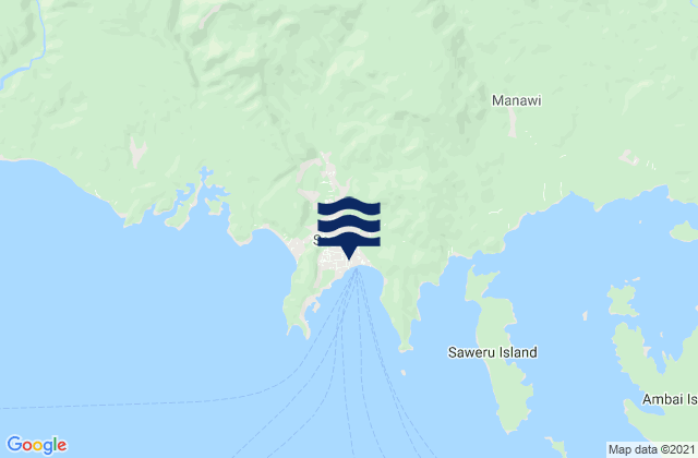 Serui, Indonesiaの潮見表地図