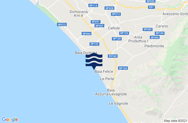 Sessa Aurunca, Italyの潮見表地図