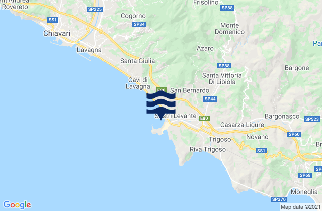 Sestri Levante, Italyの潮見表地図