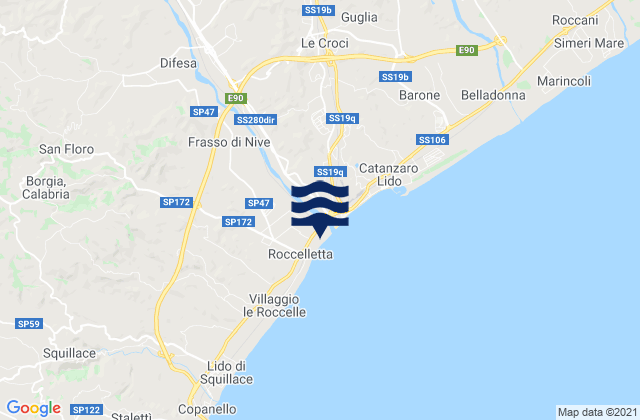 Settingiano, Italyの潮見表地図