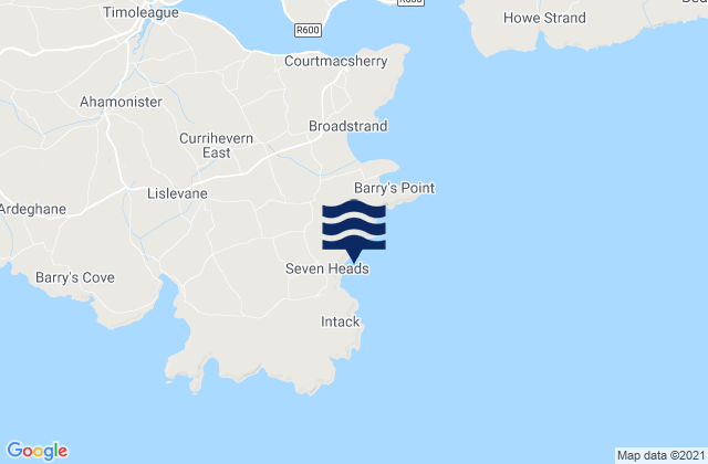 Seven Heads Bay, Irelandの潮見表地図