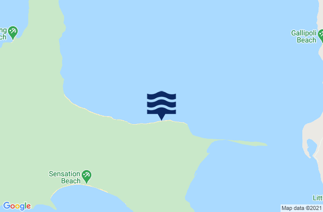 Seven Mile Beach, Australiaの潮見表地図