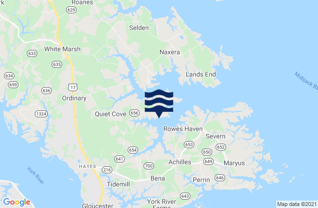 Severn River Marina, United Statesの潮見表地図