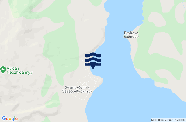 Severo-Kuril’sk, Russiaの潮見表地図