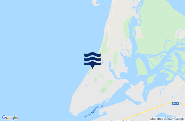 Severodvinsk, Russiaの潮見表地図