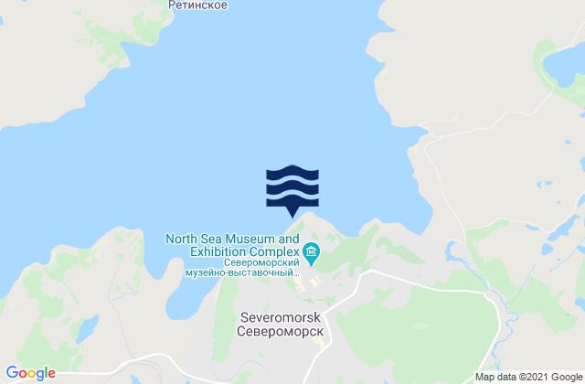 Severomorsk, Russiaの潮見表地図
