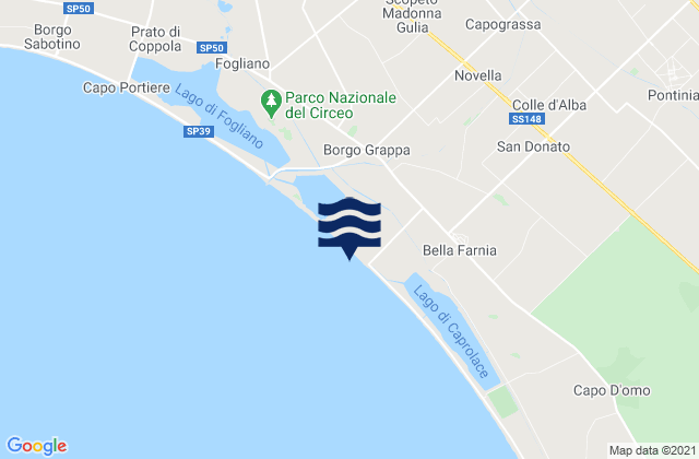Sezze Scalo, Italyの潮見表地図