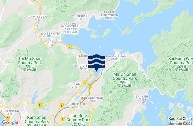Sha Tin Hoi, Hong Kongの潮見表地図