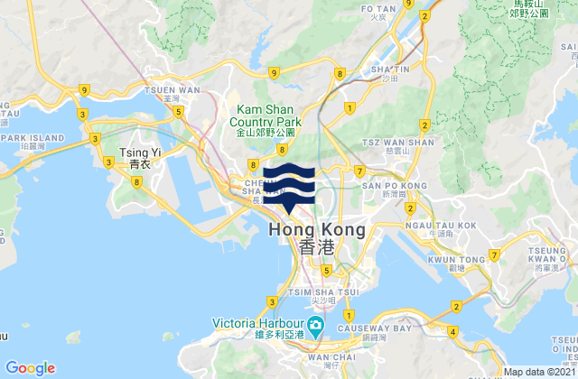 Sham Shui Po, Hong Kongの潮見表地図