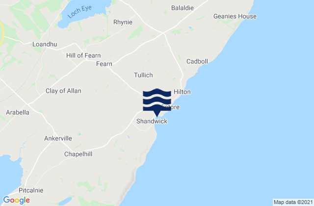 Shandwick Bay Beach, United Kingdomの潮見表地図