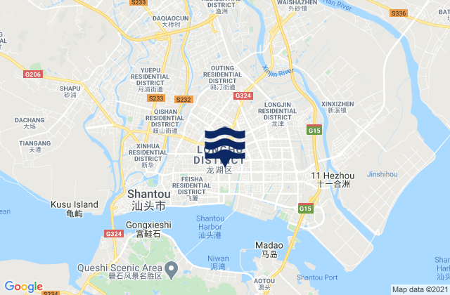 Shantou, Chinaの潮見表地図