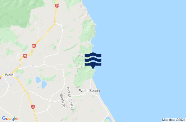Shark Bay, New Zealandの潮見表地図