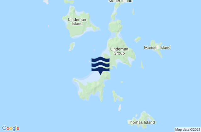Shaw Island, Australiaの潮見表地図