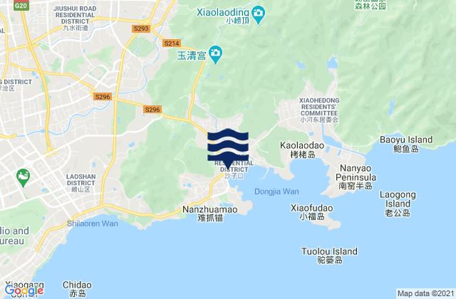 Shazikou, Chinaの潮見表地図