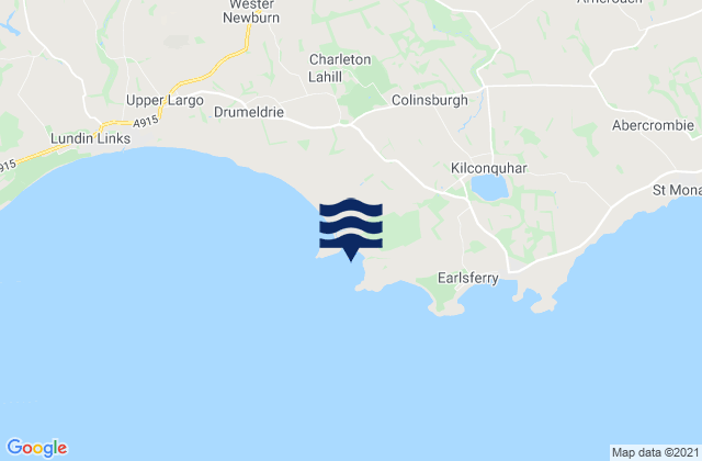Shell Bay Beach, United Kingdomの潮見表地図