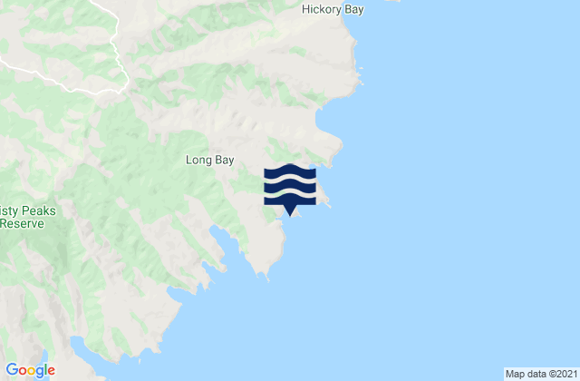 Shell Bay, New Zealandの潮見表地図